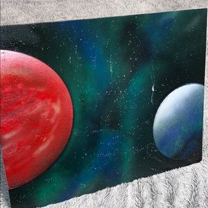Space Planet Canvas Painting